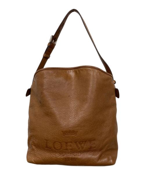 LOEWE（ロエベ）LOEWE (ロエベ) レザーハンドバッグ ブラウンの古着・服飾アイテム