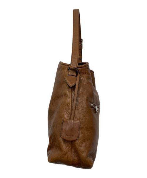 LOEWE（ロエベ）LOEWE (ロエベ) レザーハンドバッグ ブラウンの古着・服飾アイテム