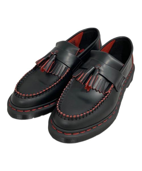 Dr.Martens（ドクターマーチン）Dr.Martens (ドクターマーチン) ADRIAN レッドステッチ タッセル ローファー ブラック サイズ:UK7の古着・服飾アイテム