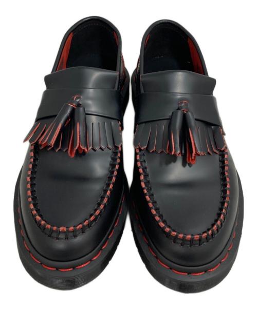 Dr.Martens（ドクターマーチン）Dr.Martens (ドクターマーチン) ADRIAN レッドステッチ タッセル ローファー ブラック サイズ:UK7の古着・服飾アイテム