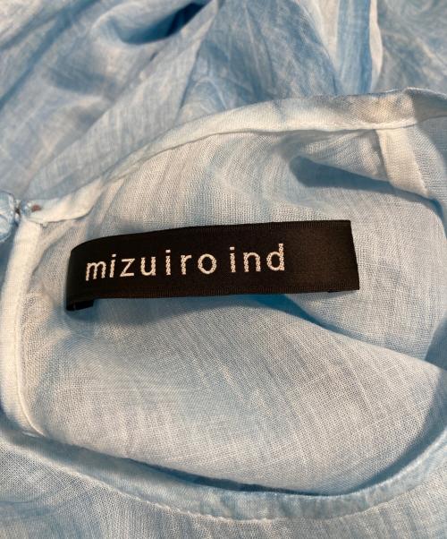 mizuiro-ind（ミズイロインド）mizuiro-ind (ミズイロインド) ピグメントダイロングフレアワンピース ブルー サイズ:表記無しの古着・服飾アイテム