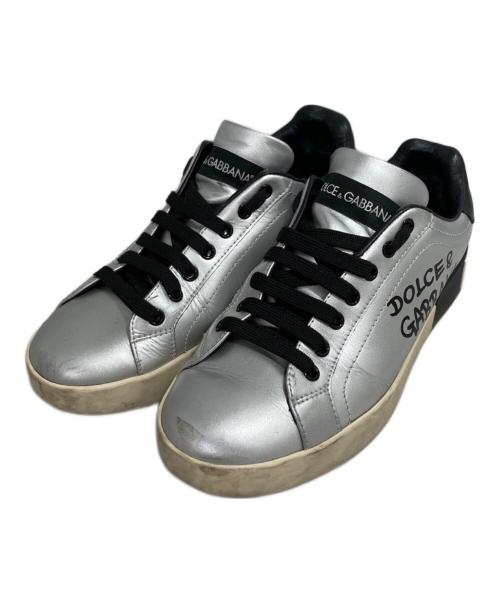DOLCE & GABBANA（ドルチェ＆ガッバーナ）DOLCE & GABBANA (ドルチェ＆ガッバーナ) ポトルフィーノローカットスニーカー シルバー サイズ:6の古着・服飾アイテム