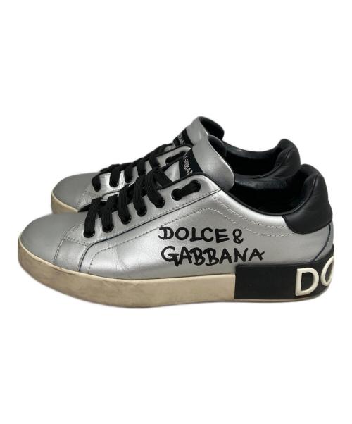 DOLCE & GABBANA（ドルチェ＆ガッバーナ）DOLCE & GABBANA (ドルチェ＆ガッバーナ) ポトルフィーノローカットスニーカー シルバー サイズ:6の古着・服飾アイテム