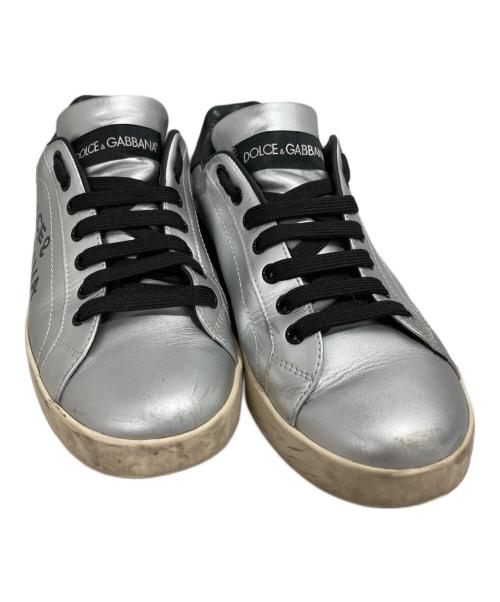 DOLCE & GABBANA（ドルチェ＆ガッバーナ）DOLCE & GABBANA (ドルチェ＆ガッバーナ) ポトルフィーノローカットスニーカー シルバー サイズ:6の古着・服飾アイテム