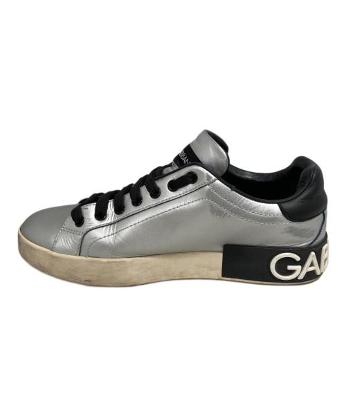 DOLCE & GABBANA（ドルチェ＆ガッバーナ）DOLCE & GABBANA (ドルチェ＆ガッバーナ) ポトルフィーノローカットスニーカー シルバー サイズ:6の古着・服飾アイテム