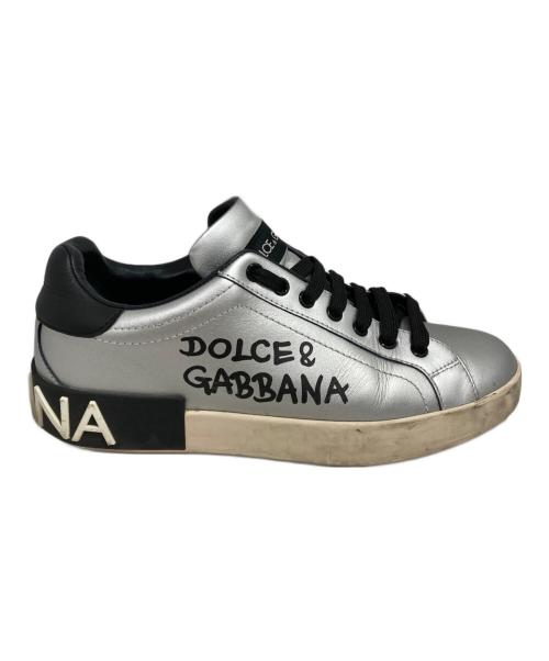DOLCE & GABBANA（ドルチェ＆ガッバーナ）DOLCE & GABBANA (ドルチェ＆ガッバーナ) ポトルフィーノローカットスニーカー シルバー サイズ:6の古着・服飾アイテム
