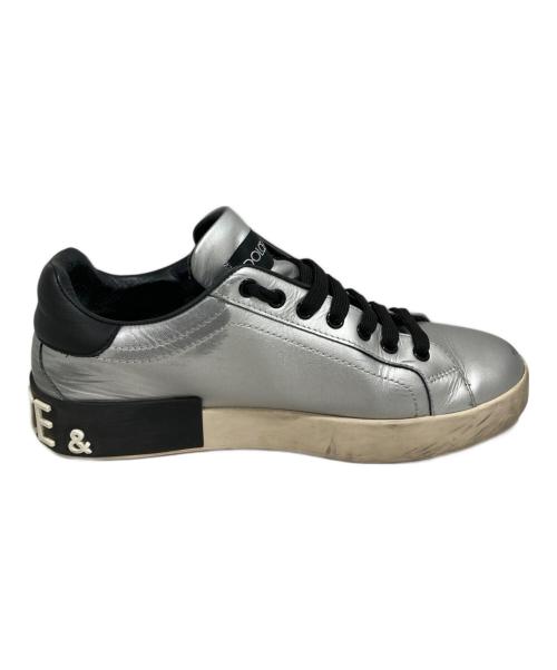 DOLCE & GABBANA（ドルチェ＆ガッバーナ）DOLCE & GABBANA (ドルチェ＆ガッバーナ) ポトルフィーノローカットスニーカー シルバー サイズ:6の古着・服飾アイテム