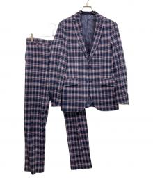 ETRO（エトロ）の古着「チェック柄 スーツ」｜パープル