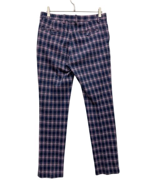 ETRO（エトロ）ETRO (エトロ) チェック柄 スーツ パープル サイズ:ジャケット：46　パンツ　48　の古着・服飾アイテム
