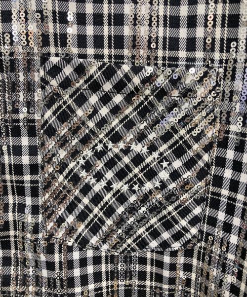 AFB（エーエフビー）afb (エーエフビー) スパンコールシャツ ブラック サイズ:M 未使用品の古着・服飾アイテム