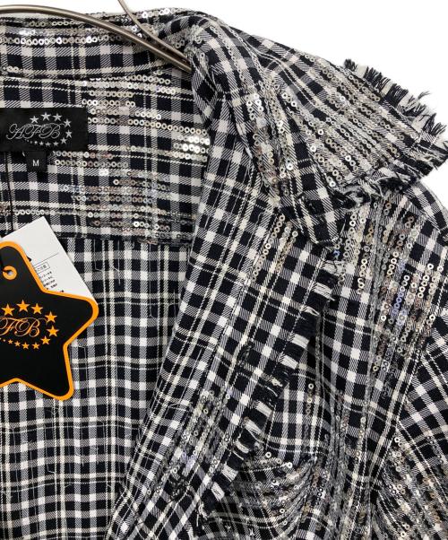 AFB（エーエフビー）afb (エーエフビー) スパンコールシャツ ブラック サイズ:M 未使用品の古着・服飾アイテム