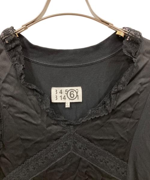 MM6 Maison Margiela（エムエムシックスメゾンマルジェラ）MM6 Maison Margiela (エムエムシックスメゾンマルジェラ) 半袖ワンピース ブラック サイズ:36の古着・服飾アイテム
