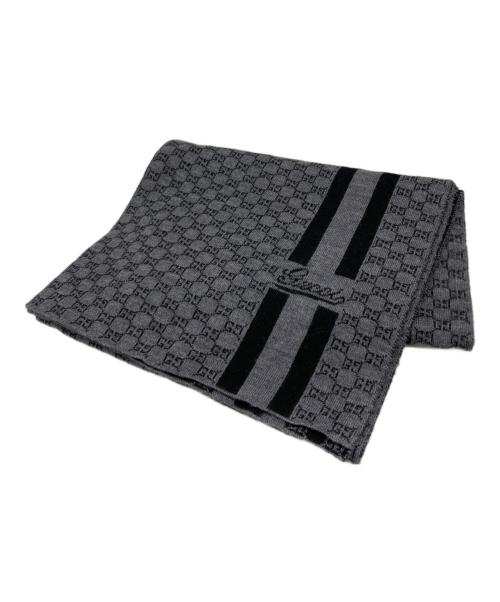 GUCCI（グッチ）GUCCI (グッチ) GG柄マフラー グレーの古着・服飾アイテム