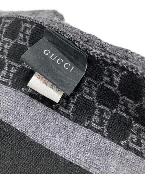 GUCCI（グッチ）GUCCI (グッチ) GG柄マフラー グレーの古着・服飾アイテム