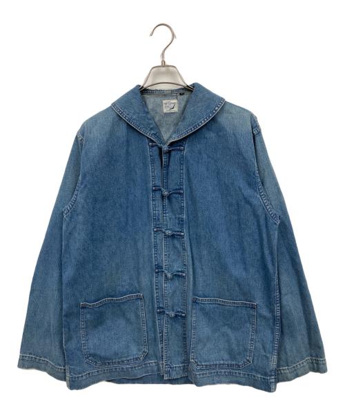orSlow（オアスロウ）orSlow (オアスロウ) チャイナジャケット ブルー サイズ:3の古着・服飾アイテム