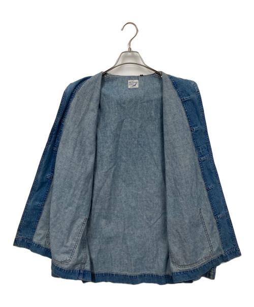 orSlow（オアスロウ）orSlow (オアスロウ) チャイナジャケット ブルー サイズ:3の古着・服飾アイテム