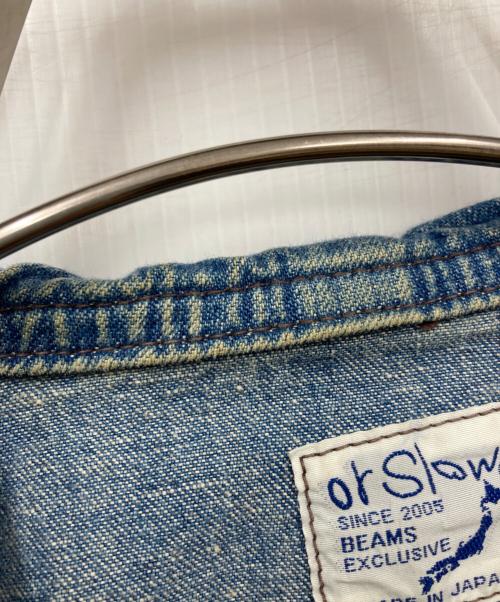orSlow（オアスロウ）orSlow (オアスロウ) チャイナジャケット ブルー サイズ:3の古着・服飾アイテム