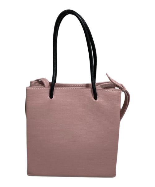 BALENCIAGA（バレンシアガ）BALENCIAGA (バレンシアガ) ショッピングトートバッグ ピンクの古着・服飾アイテム