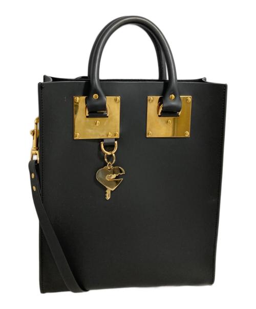 sophie hulme（ソフィーヒュルム）SOPHIE HULME (ソフィーヒュルム) アルビオン スクエアトートバッグ ブラックの古着・服飾アイテム