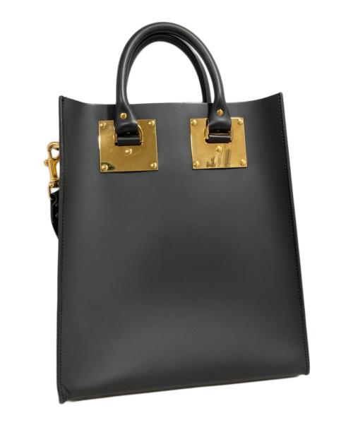 sophie hulme（ソフィーヒュルム）SOPHIE HULME (ソフィーヒュルム) アルビオン スクエアトートバッグ ブラックの古着・服飾アイテム