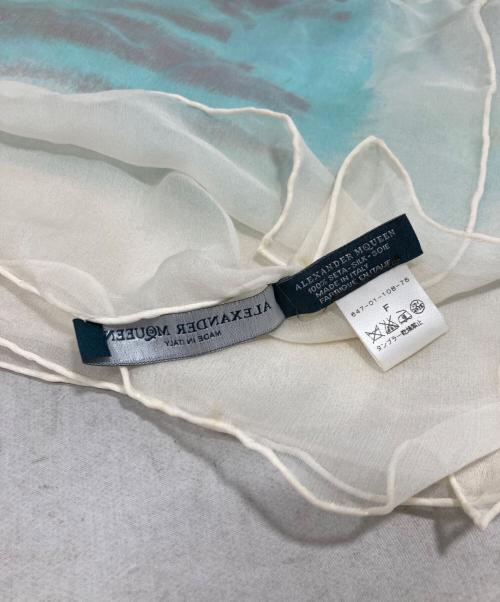 ALEXANDER McQUEEN（アレキサンダーマックイーン）ALEXANDER McQUEEN (アレキサンダーマックイーン) シルクスカーフ グレーの古着・服飾アイテム