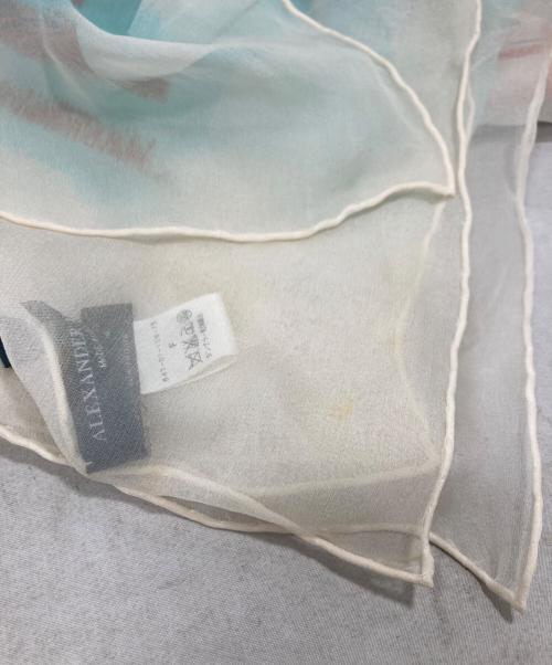 ALEXANDER McQUEEN（アレキサンダーマックイーン）ALEXANDER McQUEEN (アレキサンダーマックイーン) シルクスカーフ グレーの古着・服飾アイテム
