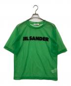 JIL SANDERジルサンダー）の古着「ロゴ プリント ナイロン シースルーTシャツ」｜グリーン