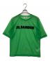 JIL SANDER（ジルサンダー）の古着「ロゴ プリント ナイロン シースルーTシャツ」｜グリーン