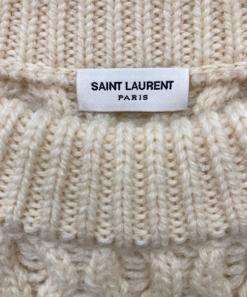 Saint Laurent Paris（サンローランパリ）Saint Laurent Paris (サンローランパリ) ケーブルニット ホワイト サイズ:Mの古着・服飾アイテム