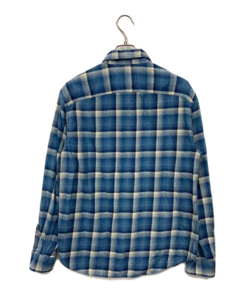 RRL（ダブルアールエル）RRL (ダブルアールエル) チェックシャツ ブルー サイズ:Mの古着・服飾アイテム