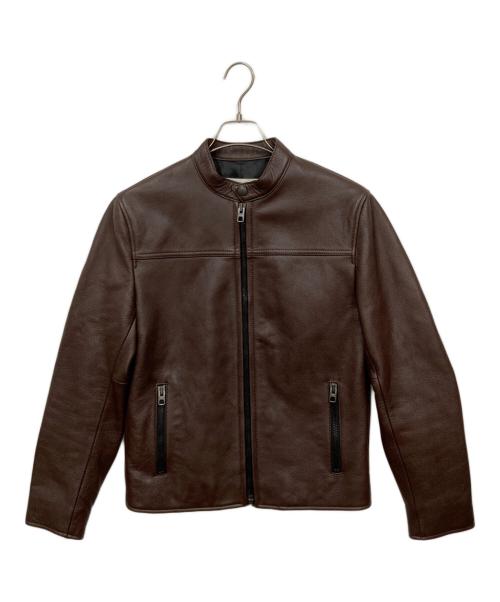 COACH（コーチ）COACH (コーチ) シングルライダースジャケット ブラウン サイズ:XSの古着・服飾アイテム