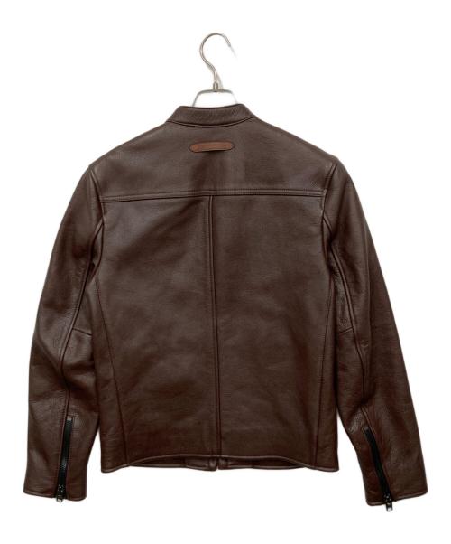 COACH（コーチ）COACH (コーチ) シングルライダースジャケット ブラウン サイズ:XSの古着・服飾アイテム