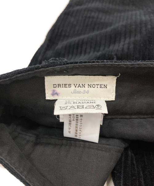 DRIES VAN NOTEN（ドリスヴァンノッテン）DRIES VAN NOTEN (ドリスヴァンノッテン) コーデュロイパンツ ブラック サイズ:34の古着・服飾アイテム