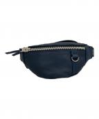 Schottショット）の古着「LEATHER SMALL BODY BAG」｜ネイビー