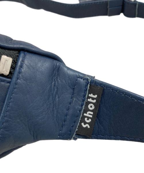 Schott（ショット）Schott (ショット) LEATHER SMALL BODY BAG ネイビーの古着・服飾アイテム