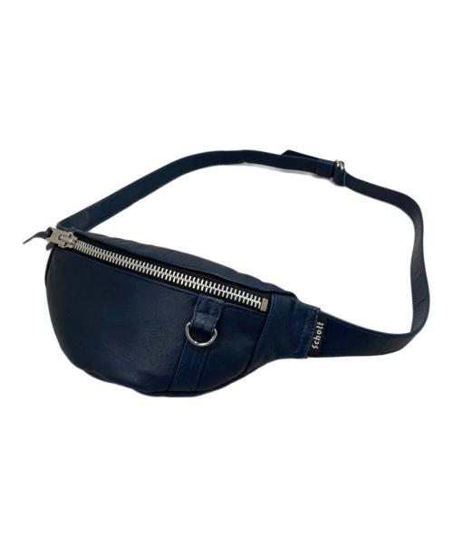 Schott（ショット）Schott (ショット) LEATHER SMALL BODY BAG ネイビーの古着・服飾アイテム
