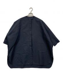 LOHEN（ローヘン）の古着「ハイカウント ダブルサテン ボサムシャツ」｜ネイビー