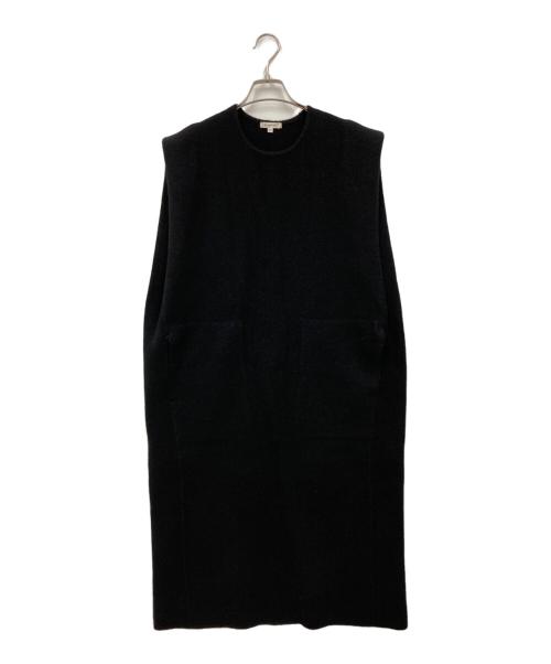 BLAMINK（ブラミンク）BLAMINK (ブラミンク) ウールノースリーブニットワンピース ブラック サイズ:36の古着・服飾アイテム
