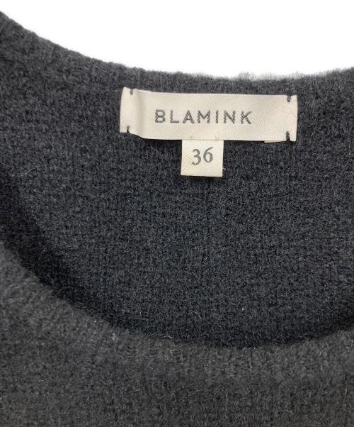 BLAMINK（ブラミンク）BLAMINK (ブラミンク) ウールノースリーブニットワンピース ブラック サイズ:36の古着・服飾アイテム