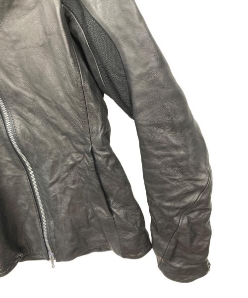 DEVOA（デヴォア）DEVOA (デヴォア) カウレザーフーデッドジャケット ブラック サイズ:2の古着・服飾アイテム