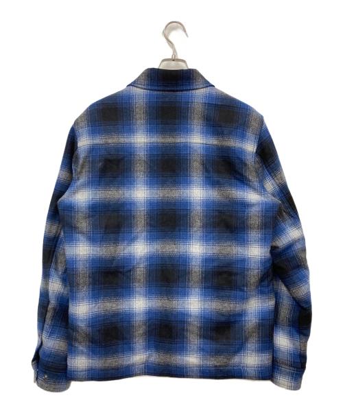 WOOLRICH（ウールリッチ）WOOLRICH (ウールリッチ) アラスカン ウール チェック オーバーシャツ ブルー サイズ:Mの古着・服飾アイテム
