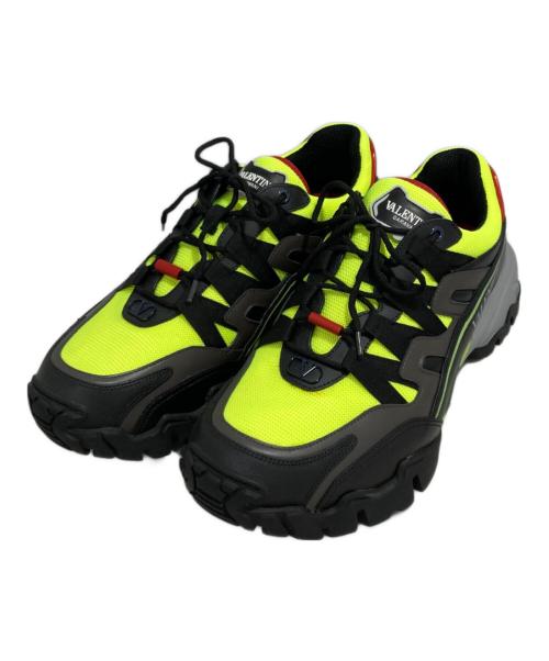 VALENTINO（ヴァレンティノ）VALENTINO (ヴァレンティノ) クライマーズ レザーストラップ メッシュスニーカー ブラック サイズ:43の古着・服飾アイテム