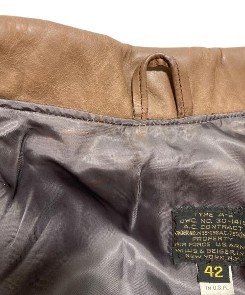 USED（ユーズド）USED (ユーズド) A-2フライトジャケット ブラウン サイズ:42の古着・服飾アイテム