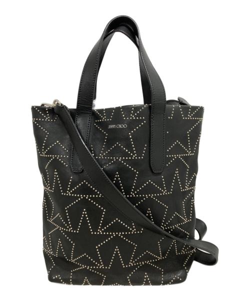 JIMMY CHOO（ジミーチュウ）JIMMY CHOO (ジミーチュウ) Sofia N/S スタースタッズ レザー2wayバッグ ブラックの古着・服飾アイテム