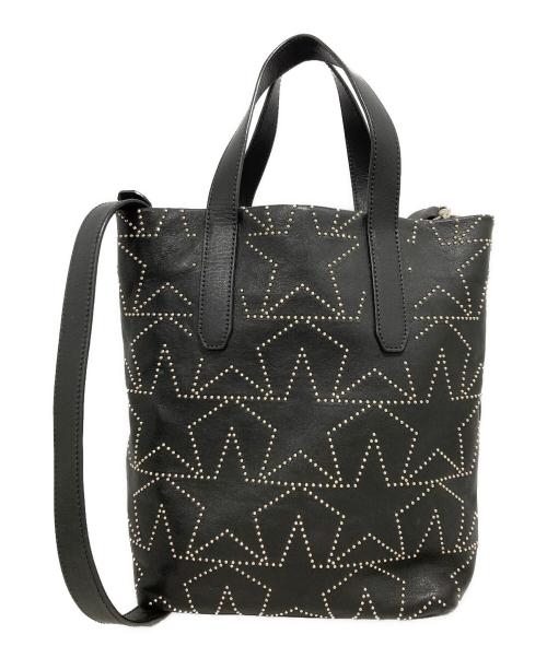 JIMMY CHOO（ジミーチュウ）JIMMY CHOO (ジミーチュウ) Sofia N/S スタースタッズ レザー2wayバッグ ブラックの古着・服飾アイテム