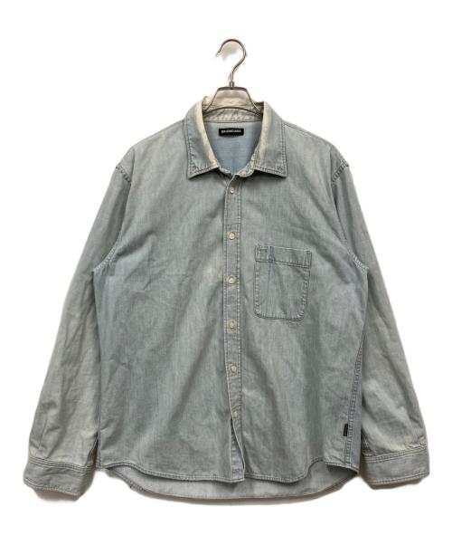 BALENCIAGA（バレンシアガ）BALENCIAGA (バレンシアガ) Shoulder Logo Denim Shirt インディゴ サイズ:38の古着・服飾アイテム