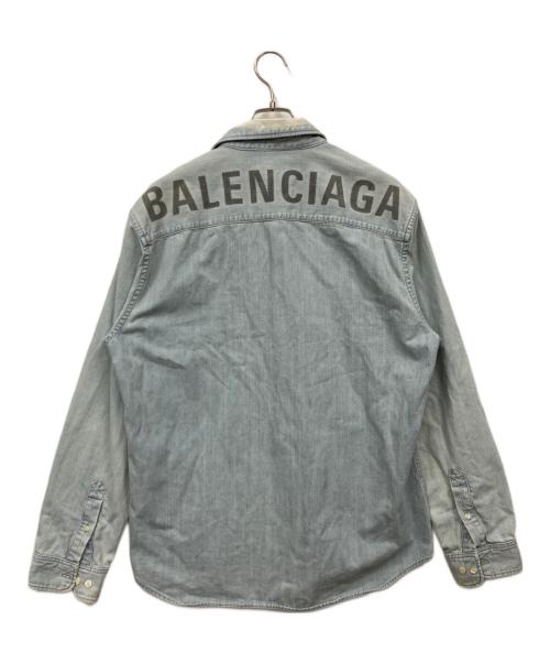 BALENCIAGA（バレンシアガ）BALENCIAGA (バレンシアガ) Shoulder Logo Denim Shirt インディゴ サイズ:38の古着・服飾アイテム