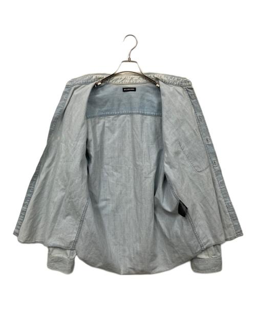 BALENCIAGA（バレンシアガ）BALENCIAGA (バレンシアガ) Shoulder Logo Denim Shirt インディゴ サイズ:38の古着・服飾アイテム