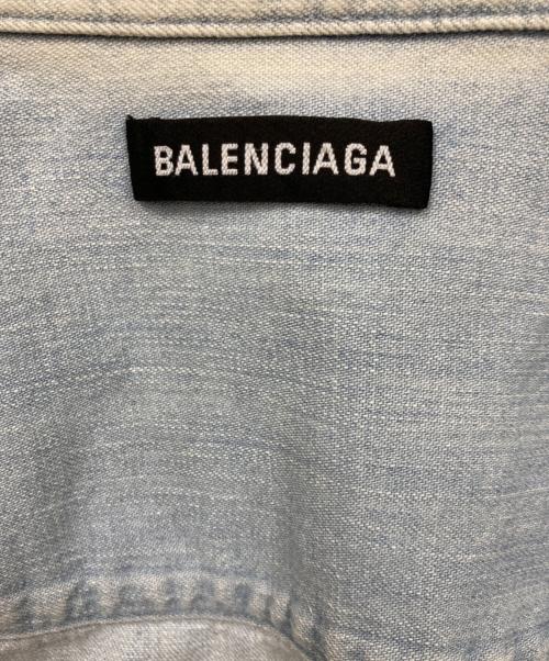 BALENCIAGA（バレンシアガ）BALENCIAGA (バレンシアガ) Shoulder Logo Denim Shirt インディゴ サイズ:38の古着・服飾アイテム