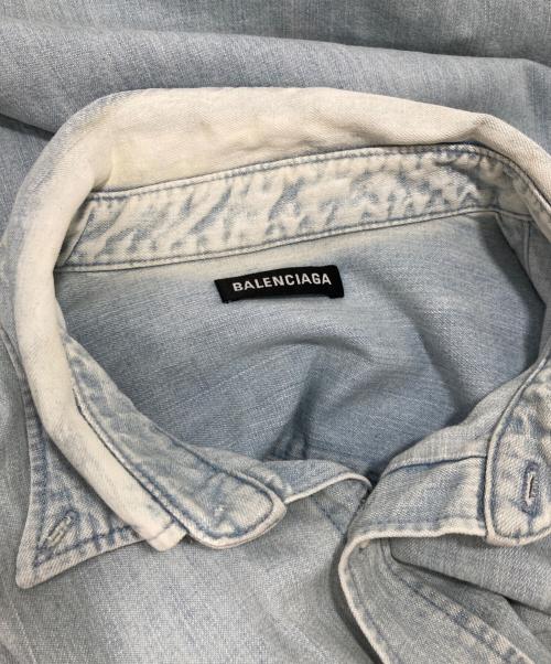 BALENCIAGA（バレンシアガ）BALENCIAGA (バレンシアガ) Shoulder Logo Denim Shirt インディゴ サイズ:38の古着・服飾アイテム
